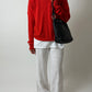 Wool-cotton blend sweater | Red