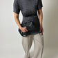 Pleated long top | Dark grey
