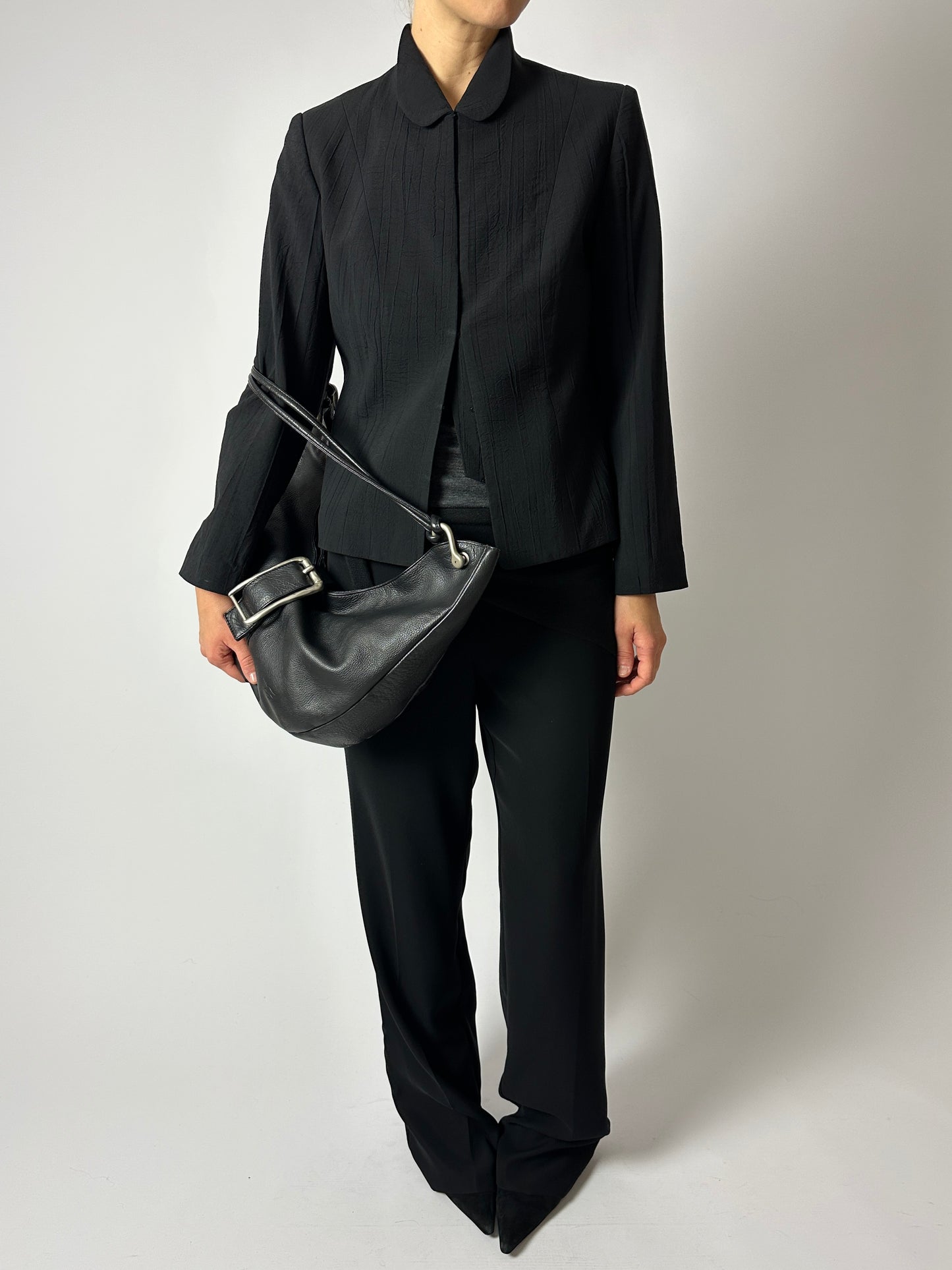 Leather shoulder bag | Black