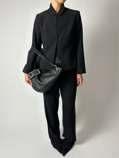 Leather shoulder bag | Black