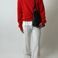 Wool-cotton blend sweater | Red