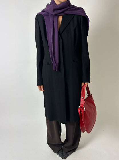 Long slim blazer | Black