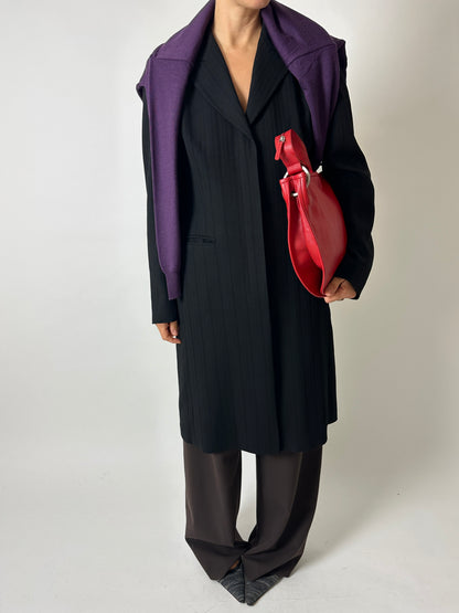 Long slim blazer | Black