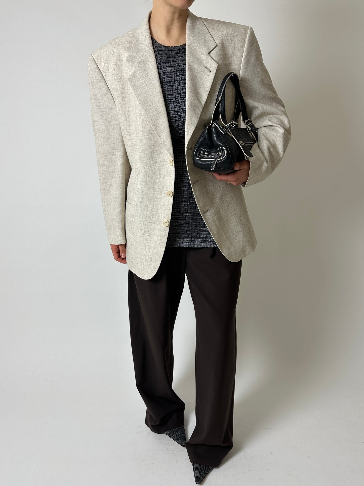 Leather hand bag | Black