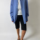 Oversized cotton shirt | Mid blue