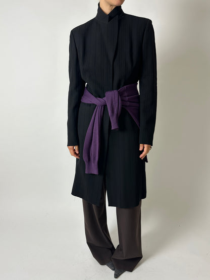 Long slim blazer | Black