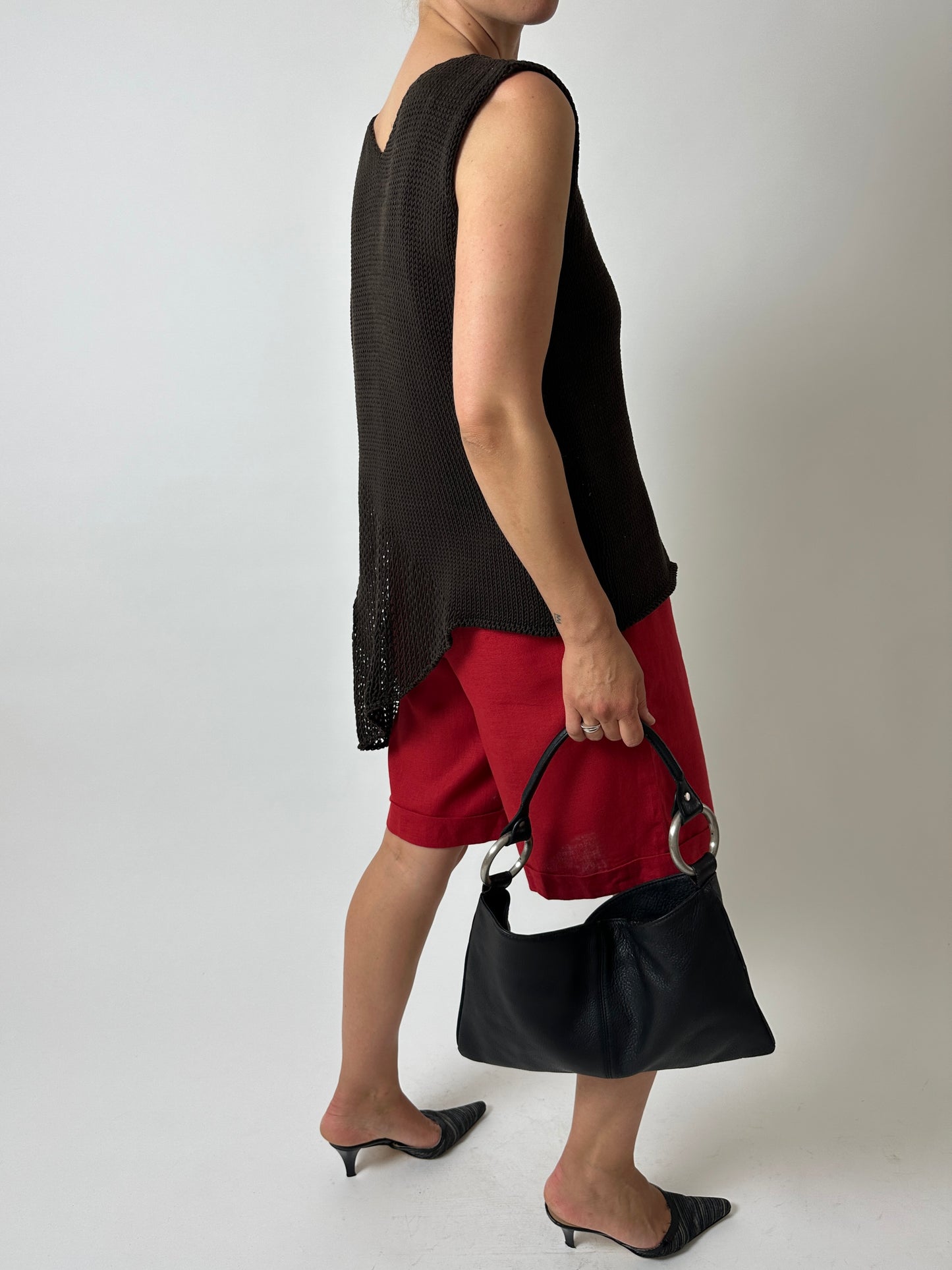 Leather shoulder bag | Black