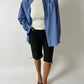 Oversized cotton shirt | Mid blue