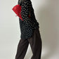 Leather shoulder bag | Bright Red
