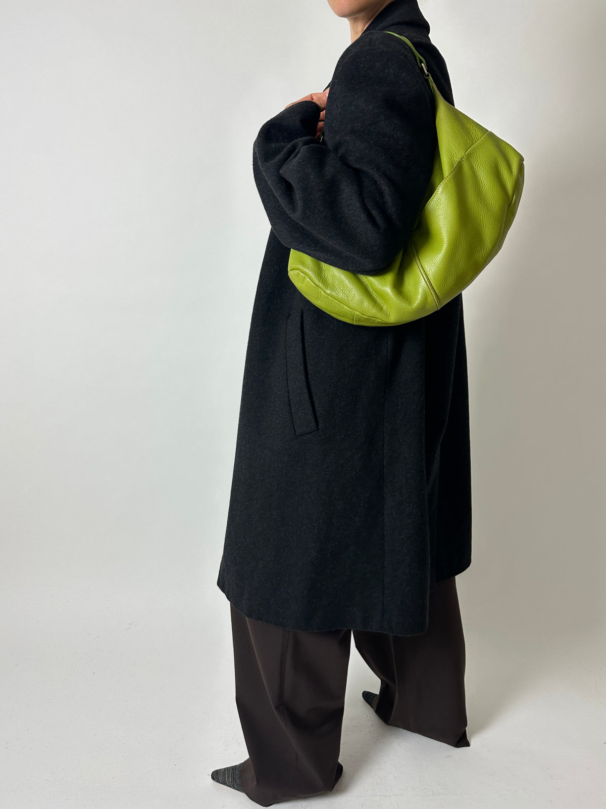 Oversized wool coat | Anthracite