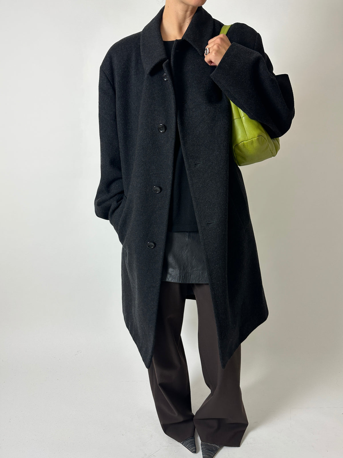 Oversized wool coat | Anthracite