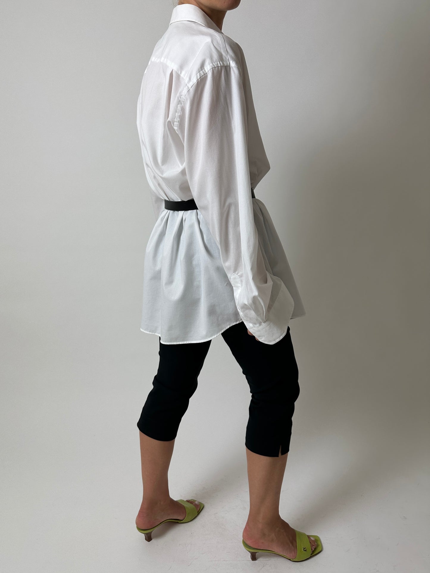 Leather bag belt  | Black