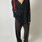 Polka dot blouse | Black / White