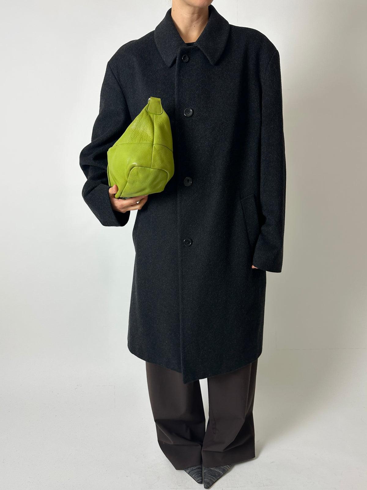 Oversized wool coat | Anthracite