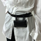Leather bag belt  | Black