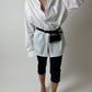 Leather bag belt  | Black