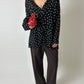 Polka dot blouse | Black / White