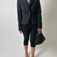 Fitted wool blend blazer | Anthracite