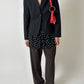 Fitted wool blend blazer | Black