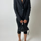 Fitted wool blend blazer | Anthracite