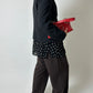 Fitted wool blend blazer | Black