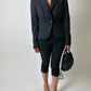 Fitted wool blend blazer | Anthracite
