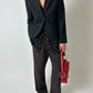 Fitted wool blend blazer | Black
