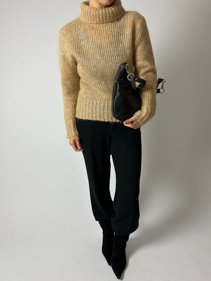 Mohair turtleneck | Soft Beige