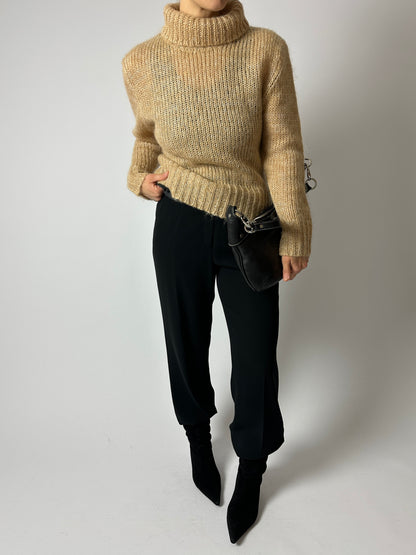 Mohair turtleneck | Soft Beige