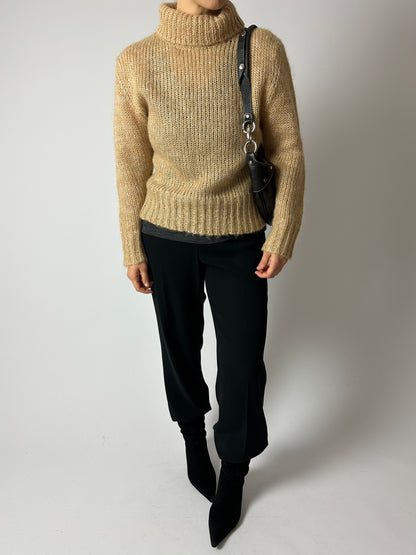 Mohair turtleneck | Soft Beige