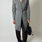 Slim long blazer | Silver grey