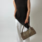 Asymmetric knitted top | Dark brown