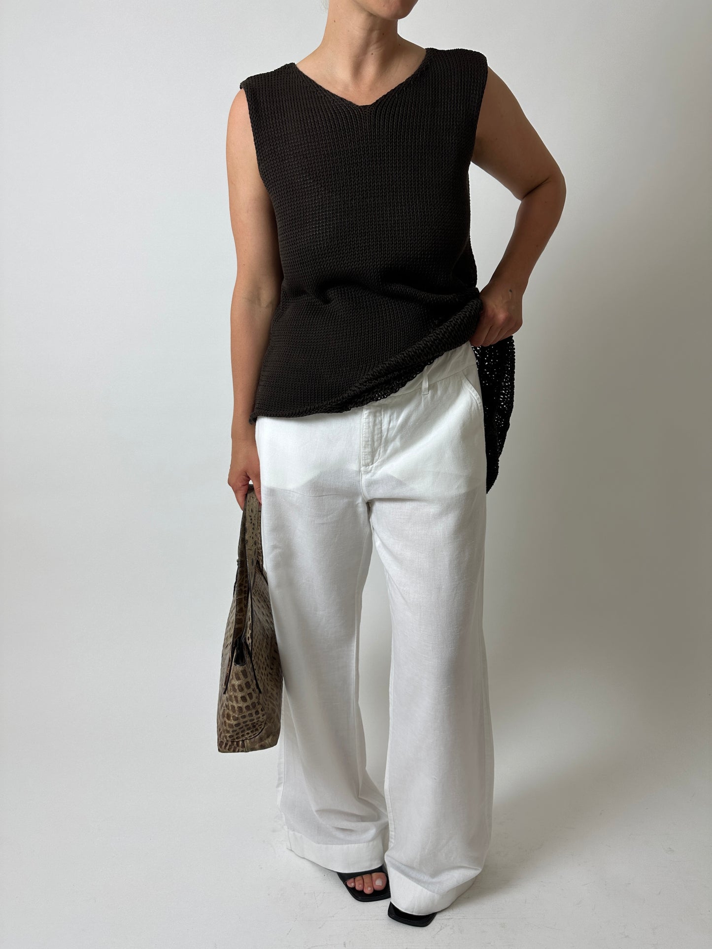 Linen pantalon | White