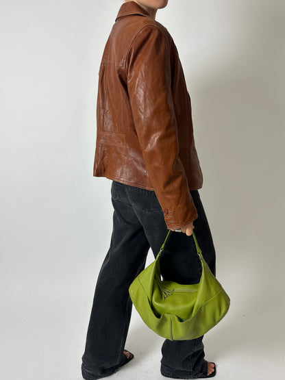 Arma Leather jacket | Chestnut