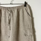 Linen wide leg trousers | Stone