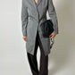 Slim long blazer | Silver grey