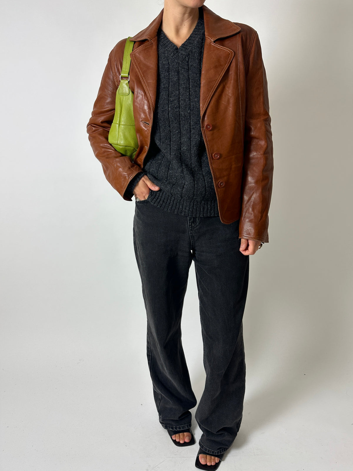 Arma Leather jacket | Chestnut