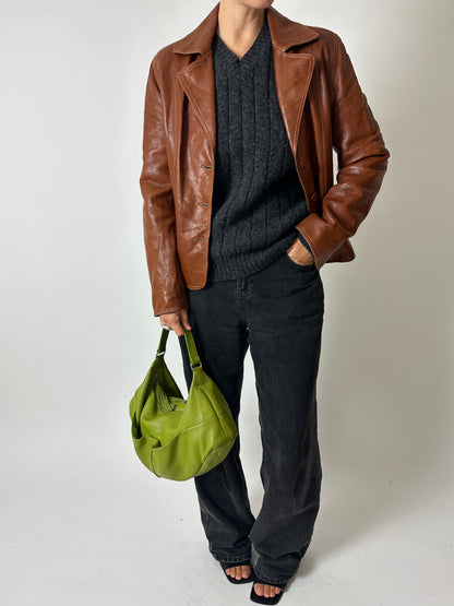 Arma Leather jacket | Chestnut