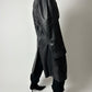 Leather trench coat | Night Blue