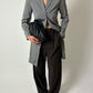 Leather pleaded crossbody bag | Black
