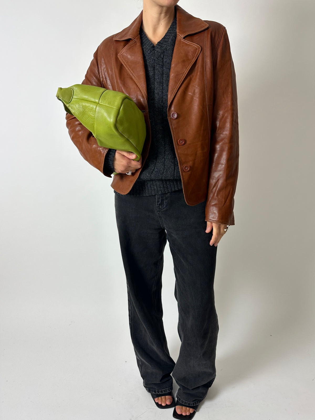 Arma Leather jacket | Chestnut