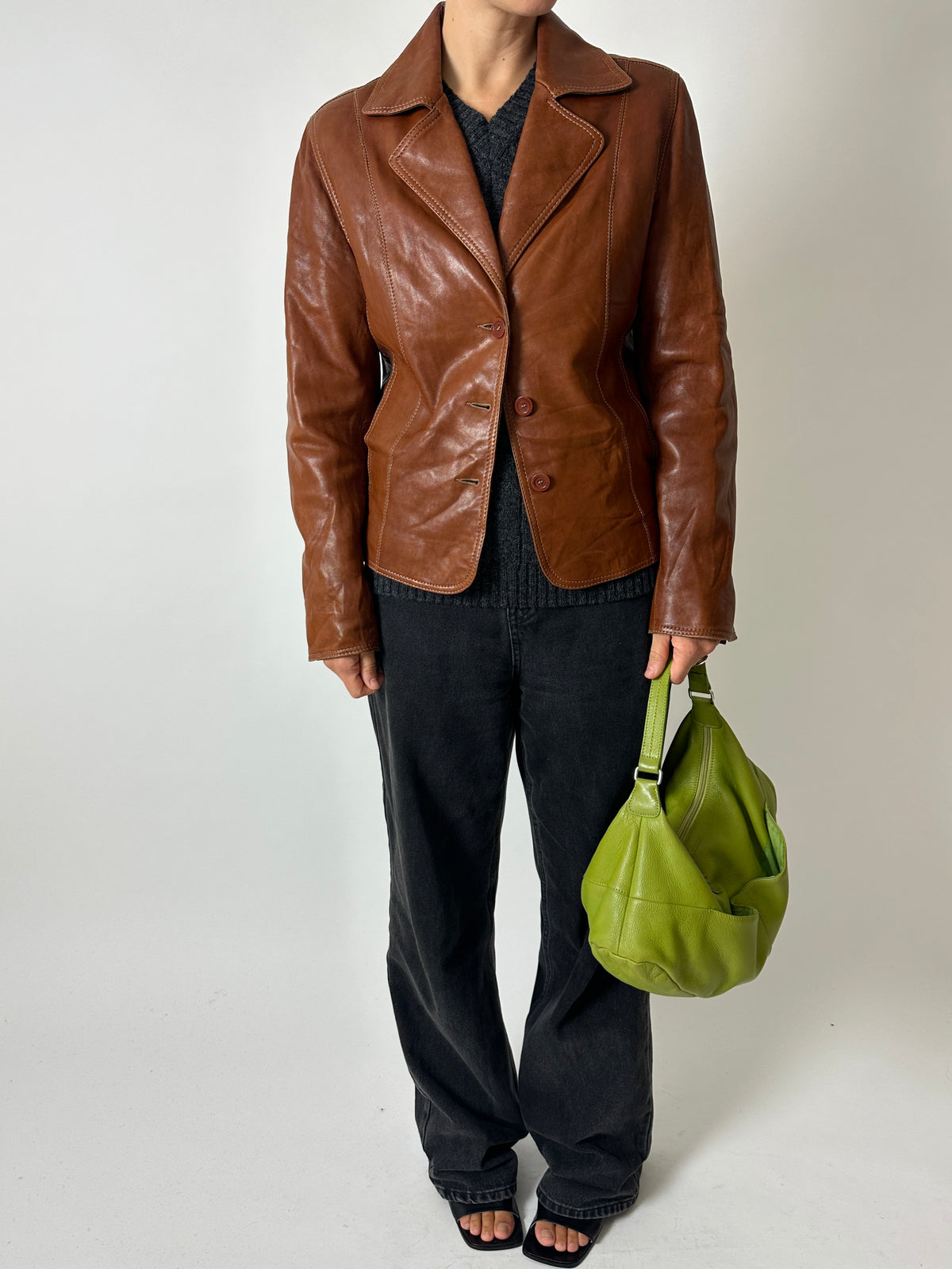 Arma Leather jacket | Chestnut