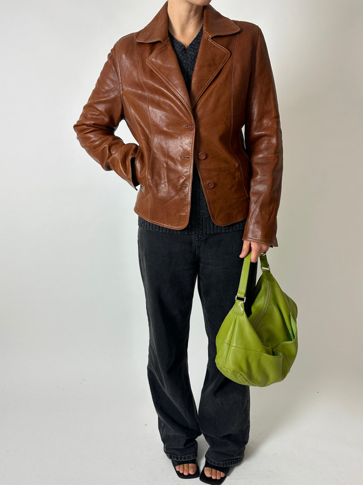 Arma Leather jacket | Chestnut