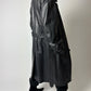 Leather trench coat | Night Blue