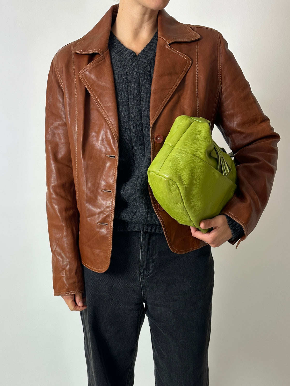Arma Leather jacket | Chestnut