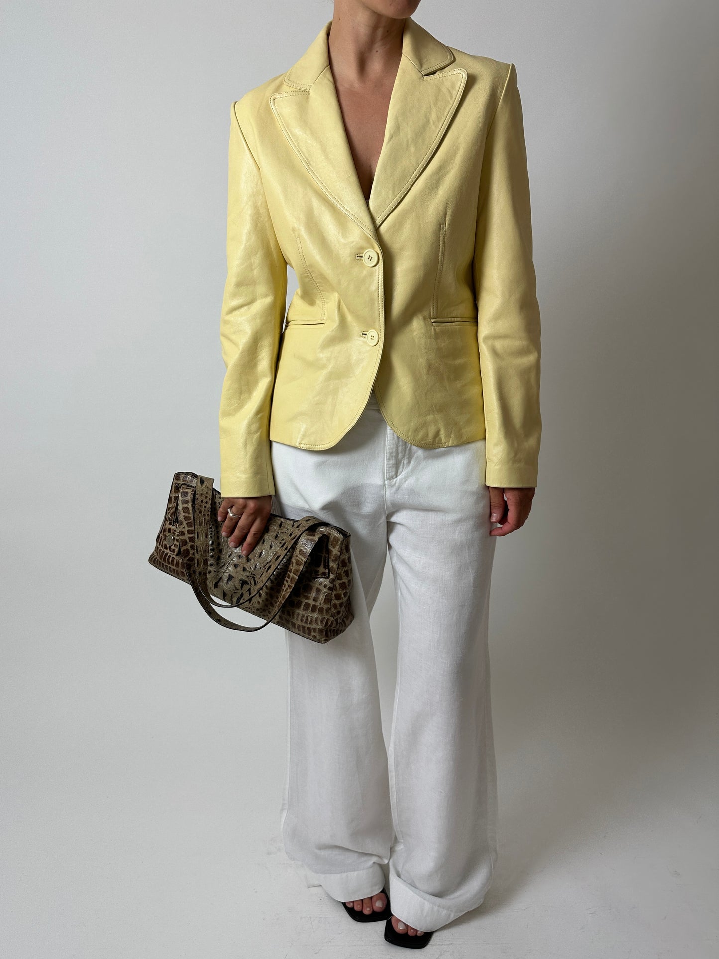 Leather fitted blazer | Butter