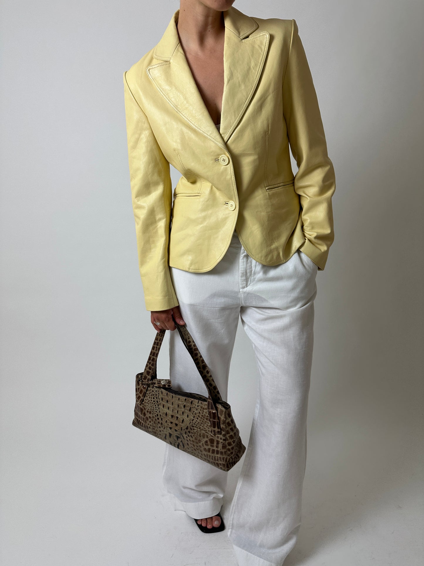 Leather fitted blazer | Butter