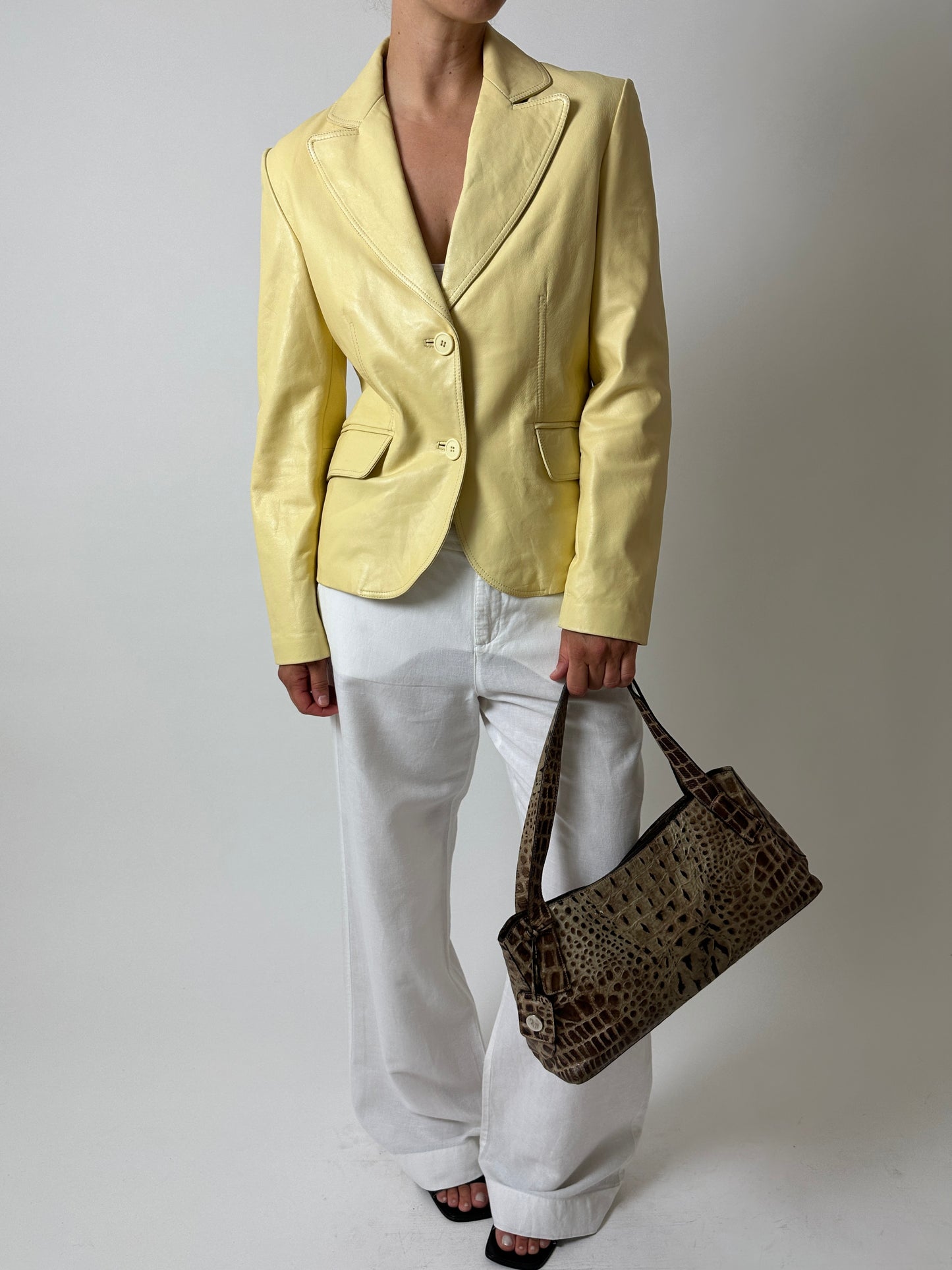 Leather fitted blazer | Butter
