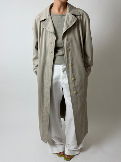 Long Mac coat | Stone grey