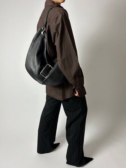 Leather shoulder bag | Black